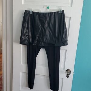 Legacy Black Faux Leather Skirt Set